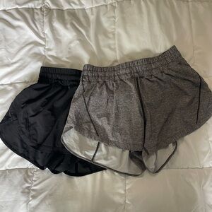 2 pairs of Lululemon high-rise tracker shorts 3” size 10. $40 for both pairs.